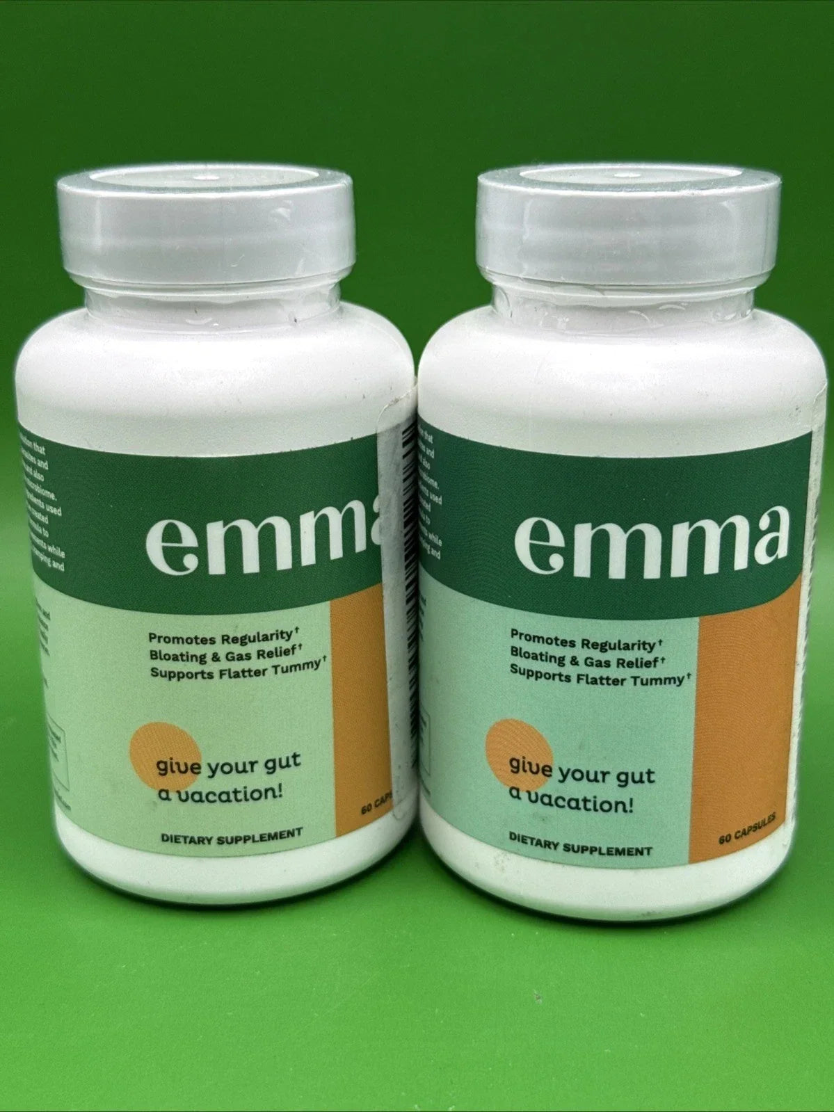 2x Emma Gut Health Relief from Gas and Bloating Repairs Leaky Gut 60 Capsules Fit And Glow