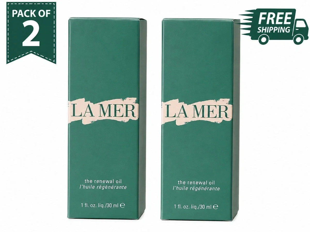 La Mer The Renewal Oil 1 oz 30ml Pack of 2 Hydrating Facial Skin Care Fit And Glow